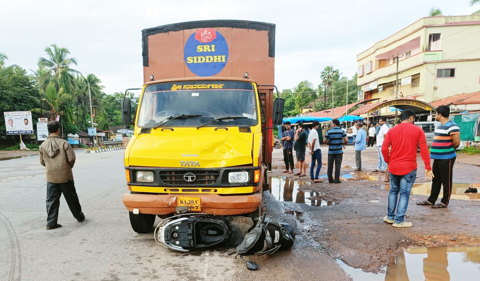Haleyangadi: Two-wheeler rider grievously injured after being hit by tempo