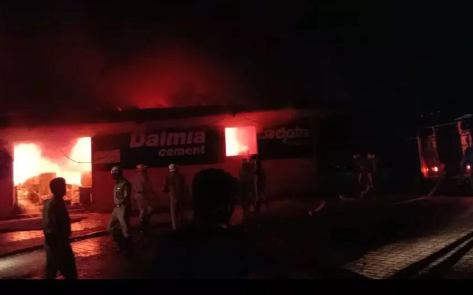 Fire at Harsha store godown in Puttur destroys appliances worth lakhs of rupees