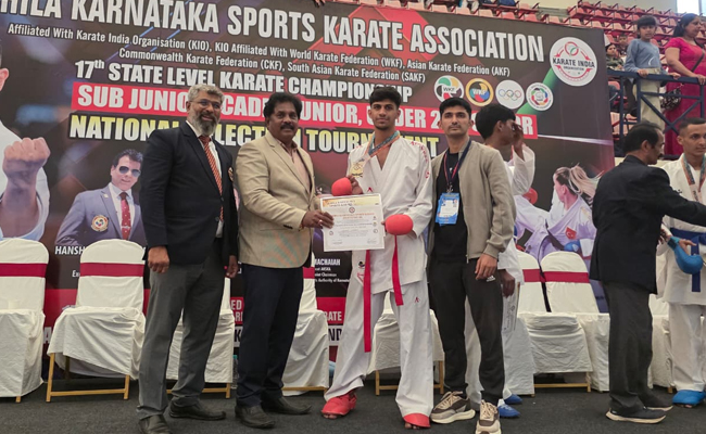 Mangaluru student wins state karate gold, earns Karnataka team selection