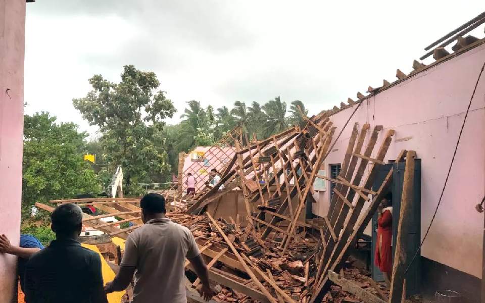 Four children injured after ceiling of school collapses in Kadaba