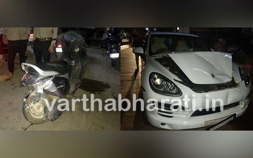 Two critically injured in Car-Scooter accident in Mangaluru