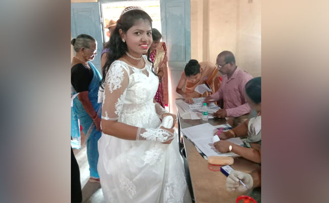 Bride in Udupi sets inspiring example as she votes on wedding day