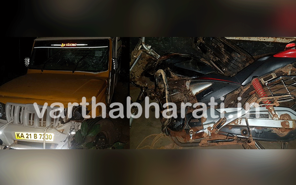 Uppinangady : Youth died in bike-pick up collision