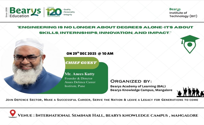 Mangaluru: Career guidance programme on defence sector opportunities held at BIT