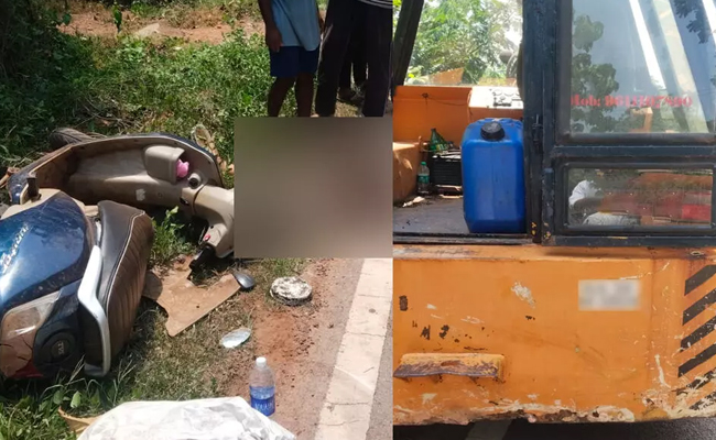 Crane hits scooter in Belthangady; rider dies on the spot