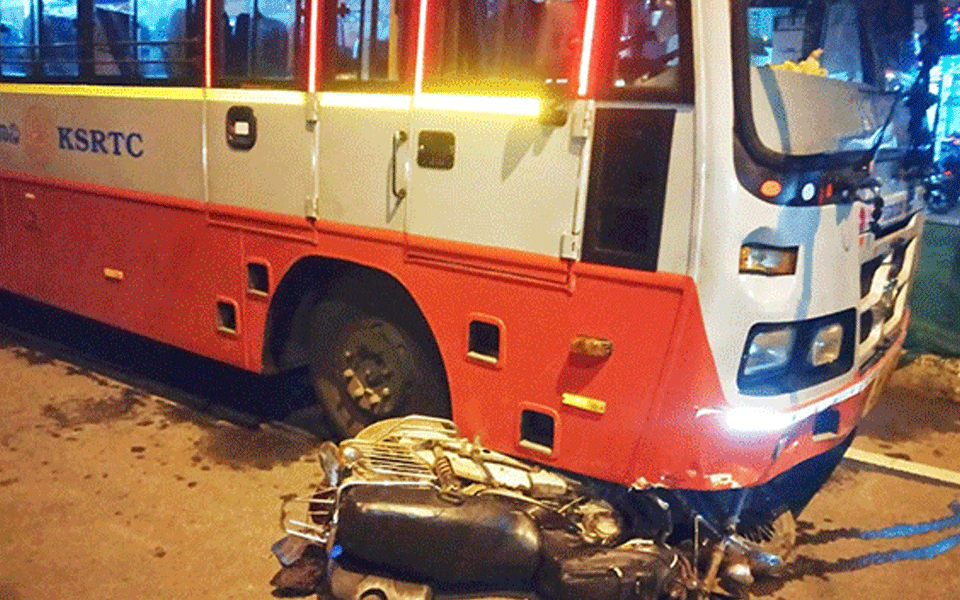 Udupi: Biker dies after being mowed down by bus in Kaup