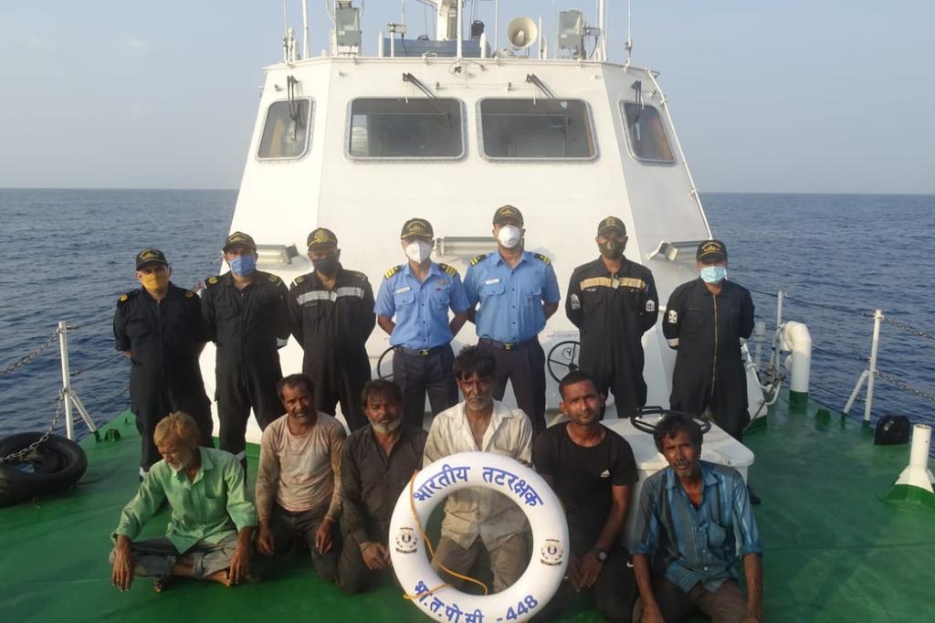 Coast Guard rescues six-member crew of dhow that sank mid-sea off Mangaluru