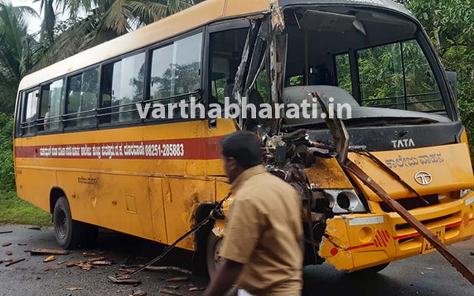 At least 15 goats killed, one teacher injured in truck, college bus collision in Bantwal