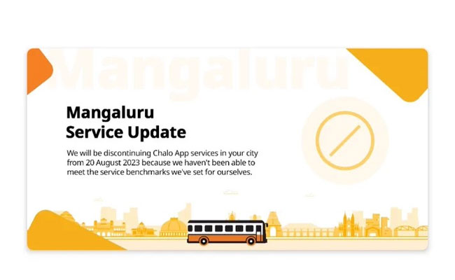 Chalo bus app to discontinue its services in Mangaluru from August 20