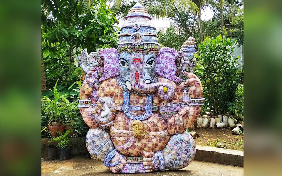 Udupi: 12 ft Ganesha statue made of currency notes of 21 countries to be unveiled on Saturday