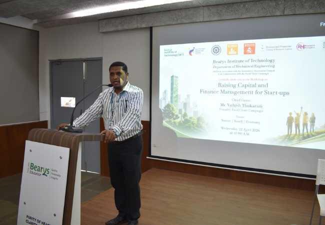 Mangaluru: BIT Mechanical Engineering Dept conducts workshop on start-up finance, capital raising