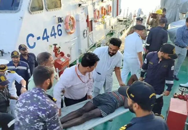 Indian Coast Guard rescues fisherman who fell ill while fishing mid-sea off Mangaluru coast