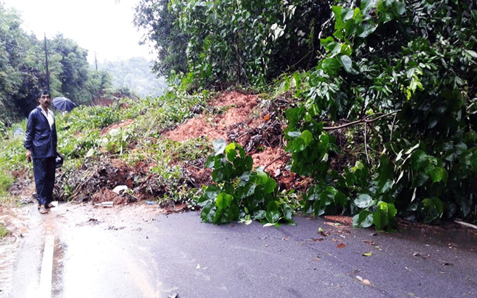 Mudipu-Mittakodi road hit by landslide: Vehicular movement disrupted