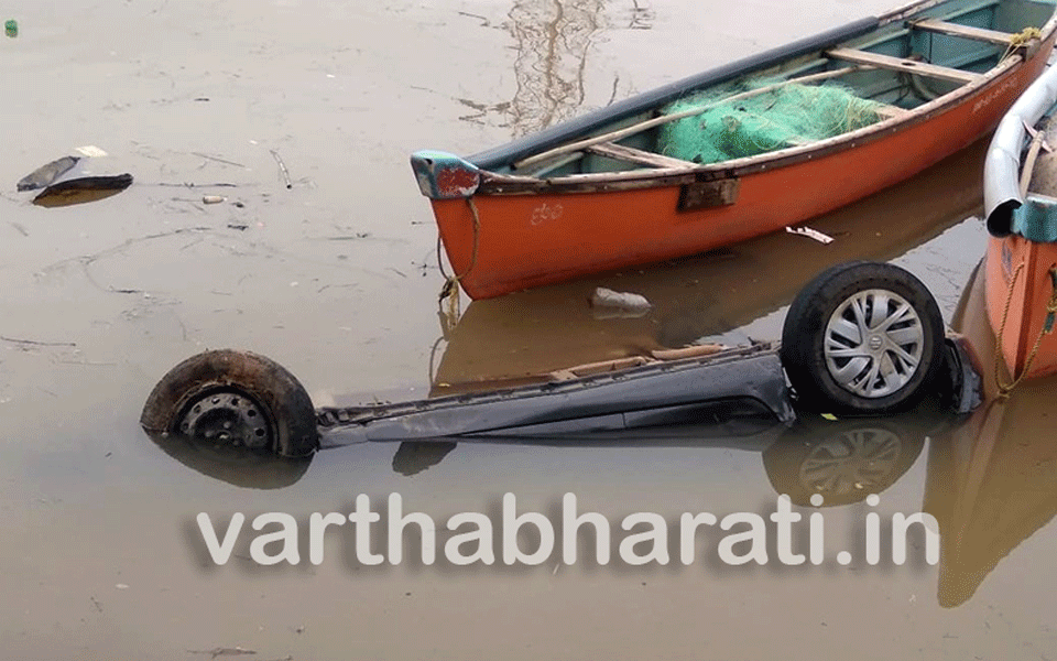 Car plunges into river in Tannirbhavi