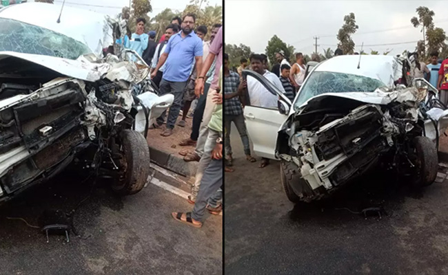 Horrible collision between car–canter kills two killed, injures four on NH-66 in Kundapur