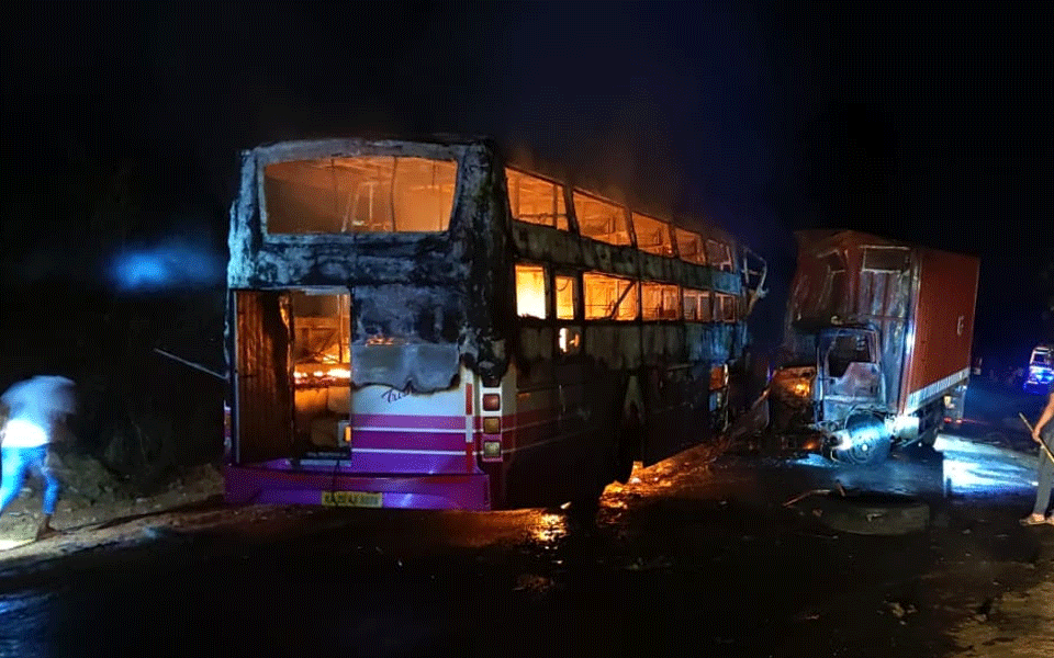 Lorry driver burns to death in terrible Accident at Nelyadi