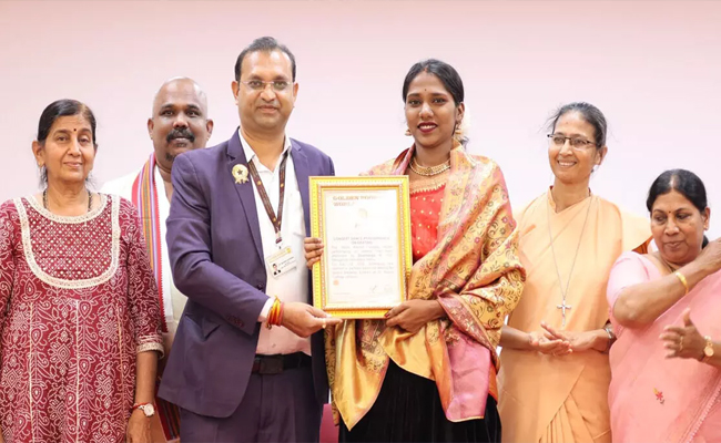 Four hours on wheels: Mangaluru’s Sushravya sets world record with skating dance performance