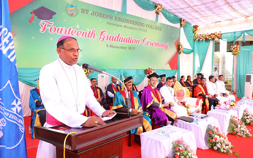 Mangaluru: Fourteenth Graduation Ceremony of St. Joseph Engineering College held