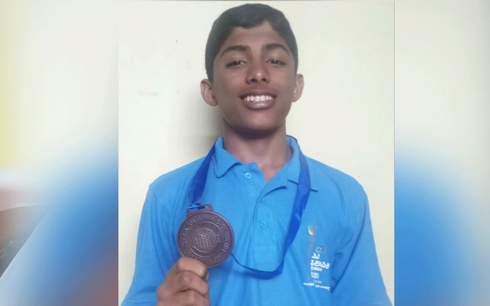 Mangaluru boy wins bronze medal at Karnataka State Mini Olympics 2020