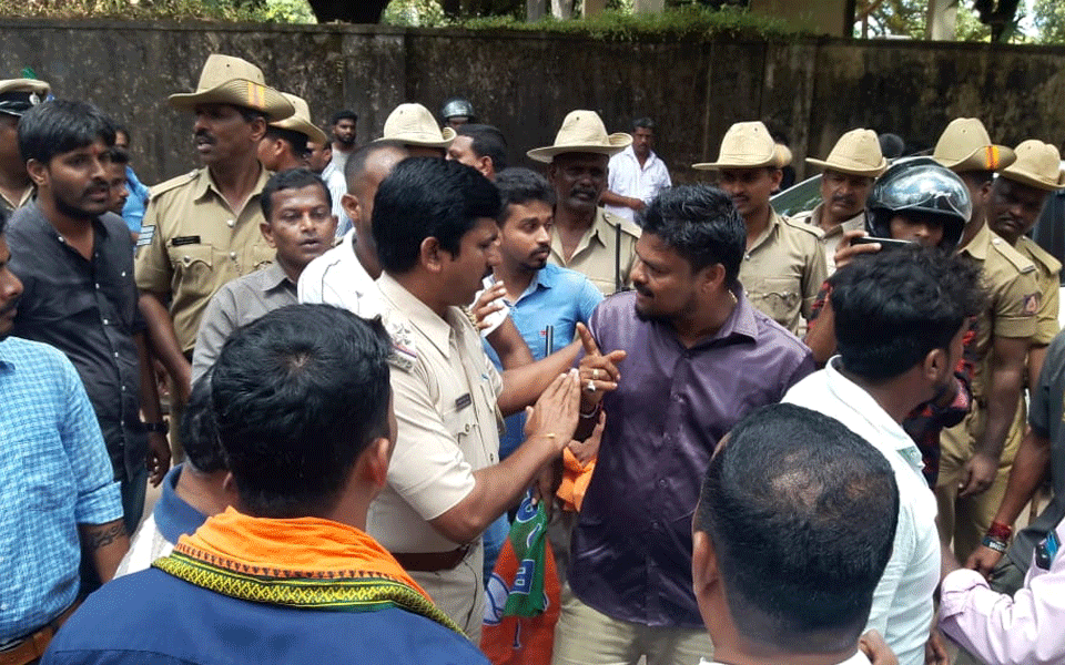 Clash in Udupi during Bharat Bandh: Seven cases registered, 10 arrested