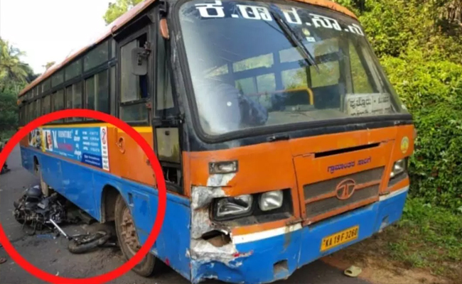 Two students injured in collision with KSRTC bus in Puttur