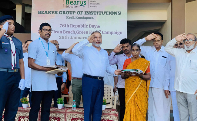 Kodi: 76th Republic Day celebrations at Bearys Group of Institutions