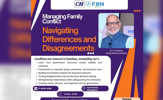 Session on managing family conflicts to be held in Mangaluru on April 11