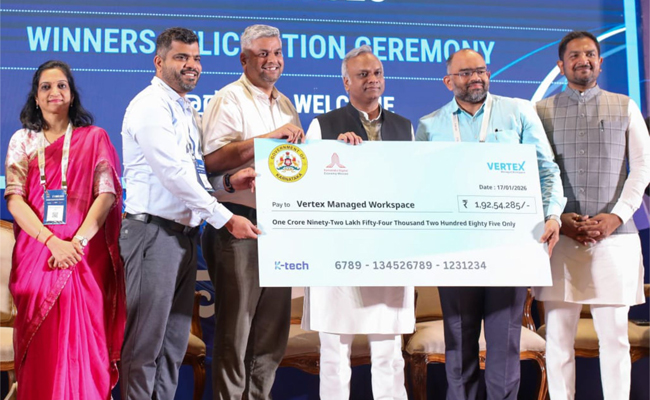 Vertex receives ₹1.93 crore Beyond Bengaluru grant from Karnataka government