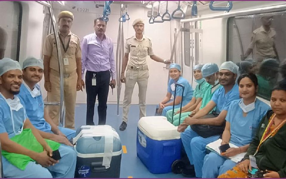 BMRCL facilitates Bengaluru's first ever organ transportation by metro