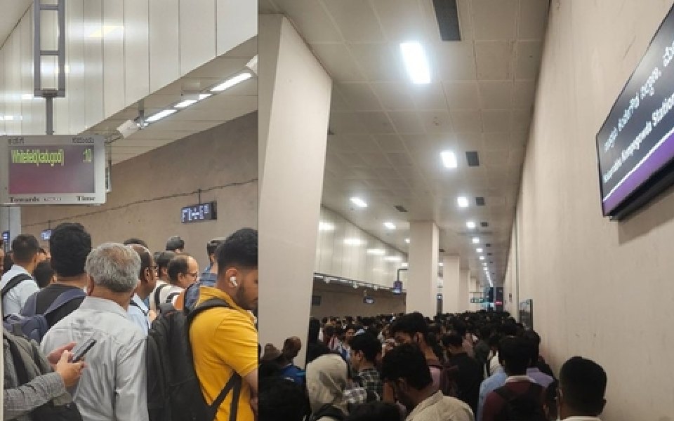 Change in Metro train frequency on Monday morning causes chaos at major stations; BMRCL slammed