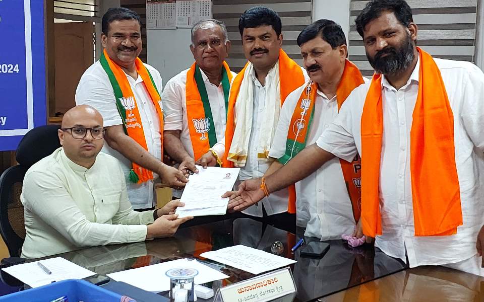 BY Raghavendra among candidates who filed nominations in Karnataka today