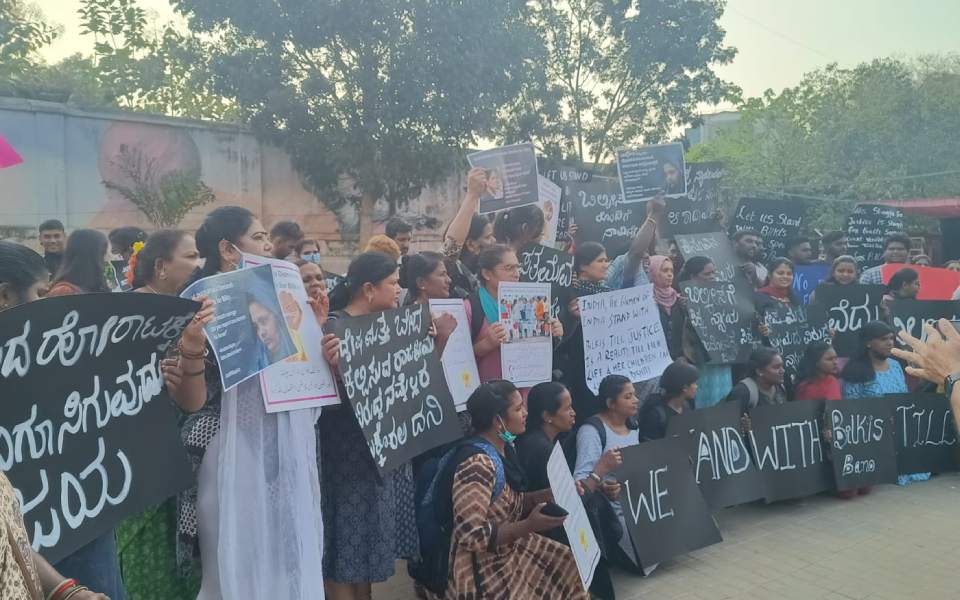 Bilkis Bano case: Protestors demand arrest of convicts, after they seek time to surrender before SC