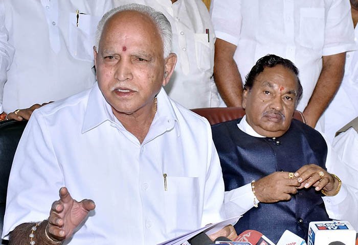Eshwarappa accuses Yediyurappa of interfering in his ministry, complains to Guv, BJP high command