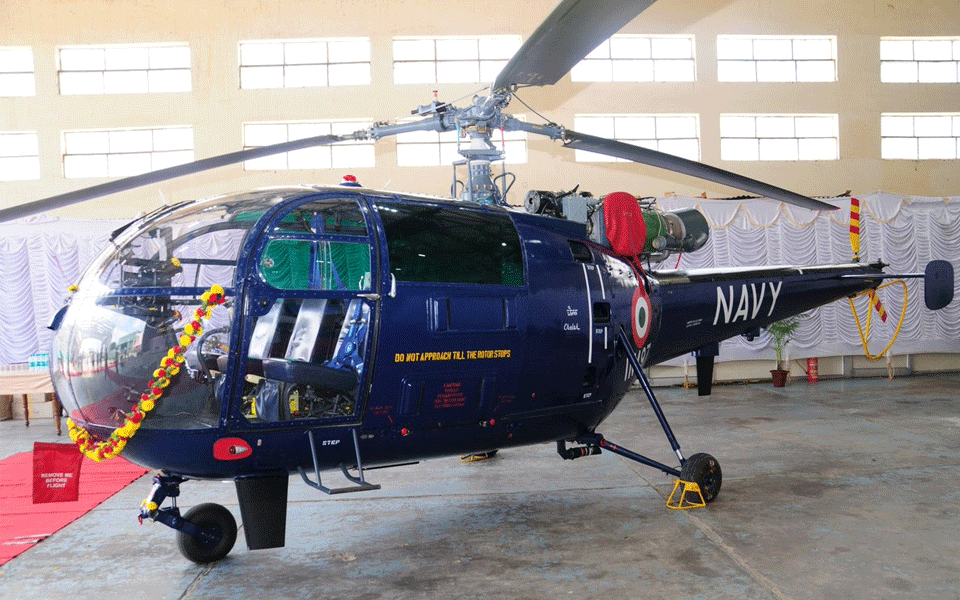 HAL delivers Chetak helicopter ahead of schedule to Indian Navy