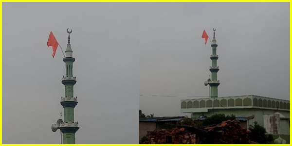Belagavi: Miscreants hoist saffron flag on mosque, Hindu-Muslim leaders remove it later