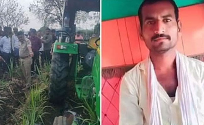 Farmer recording reel while ploughing falls off tractor, killed on spot as vehicle runs over him
