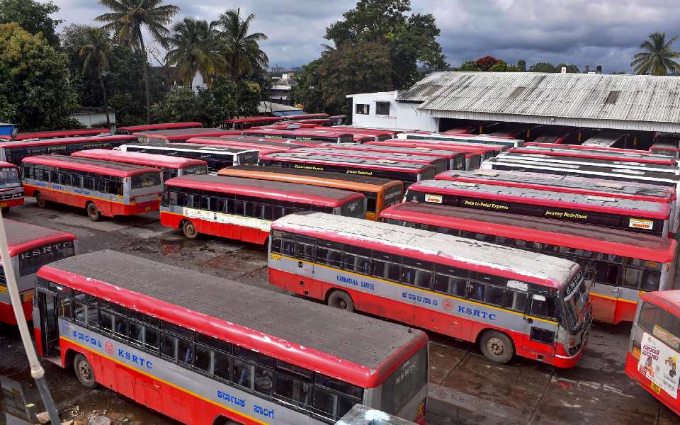 Bus services hit as transport workers begin strike across Karnataka, passengers stranded