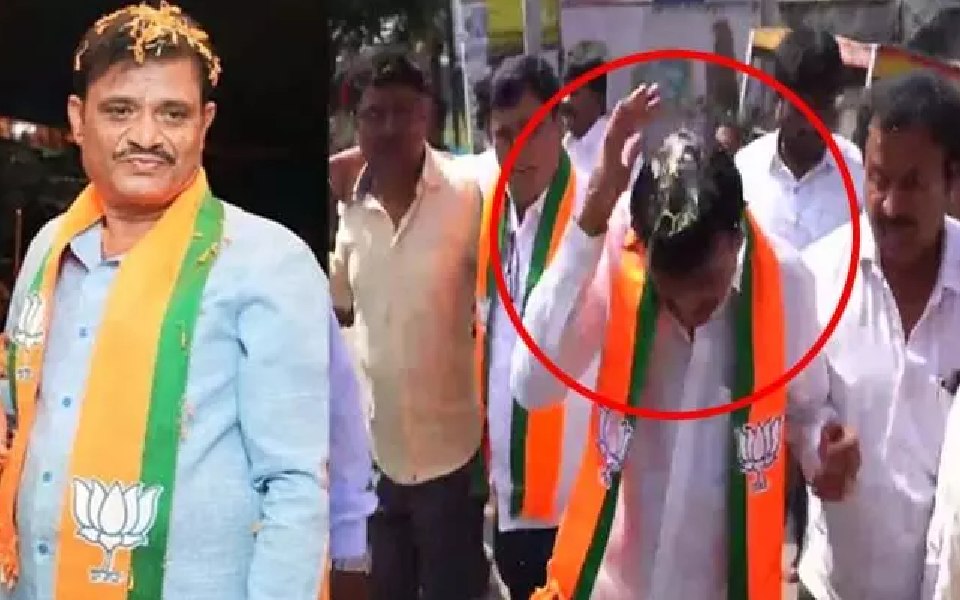 Three arrested for throwing egg on BJP MLA Munirathna in Bengaluru