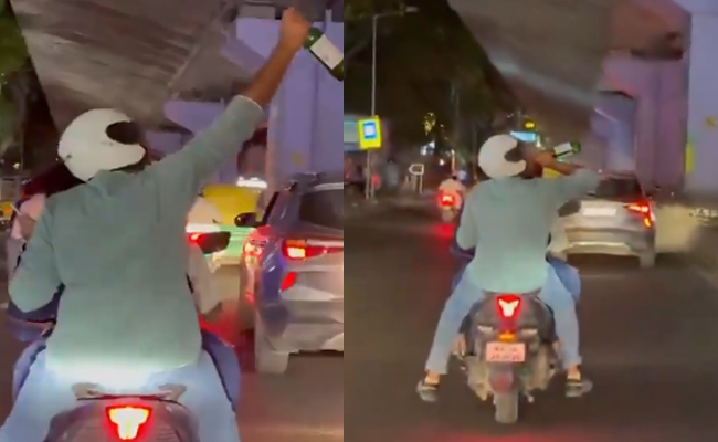 Viral video of reckless triple-riding youths on two-wheeler under police scrutiny