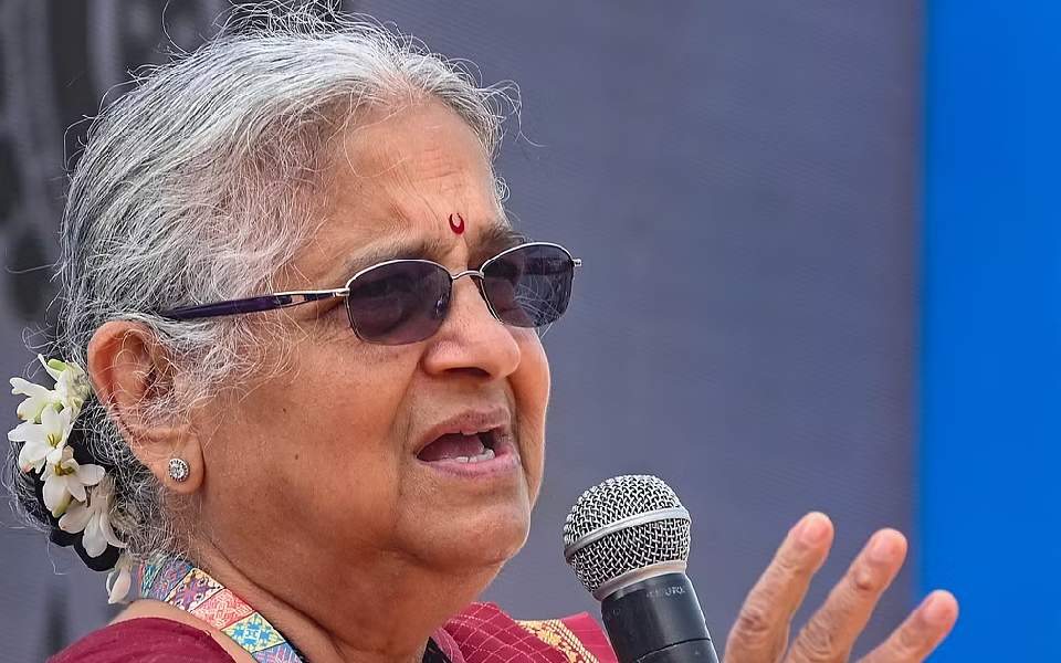 Let me finish my term as RS member, then I'll write a story set in Parliament: Sudha Murthy