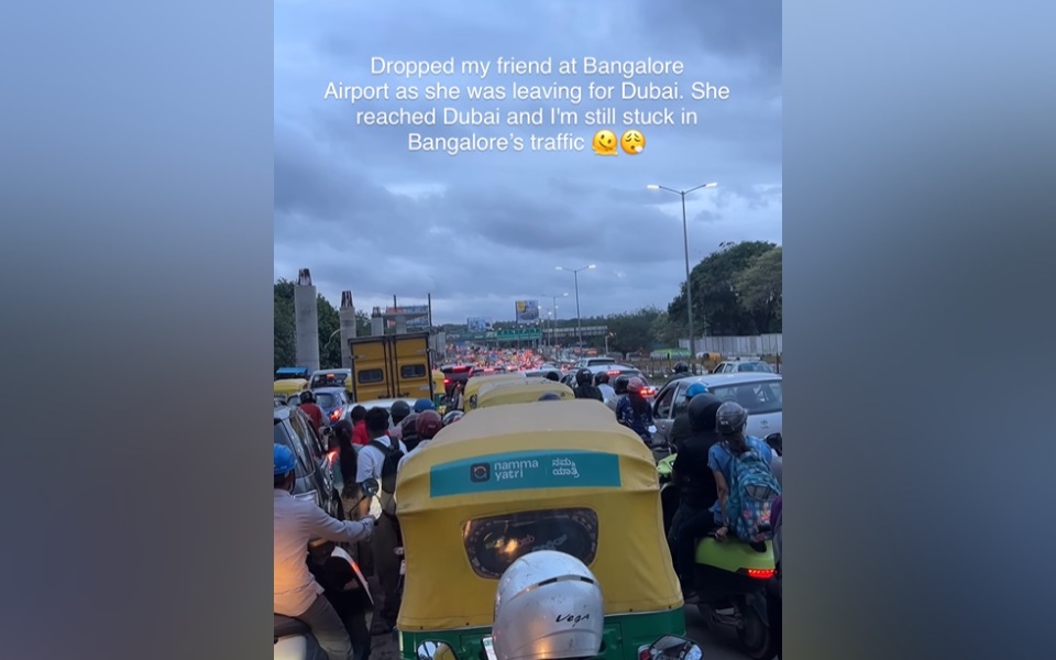 Travel blogger’s post on Bengaluru gridlock goes viral, city shares its traffic trauma