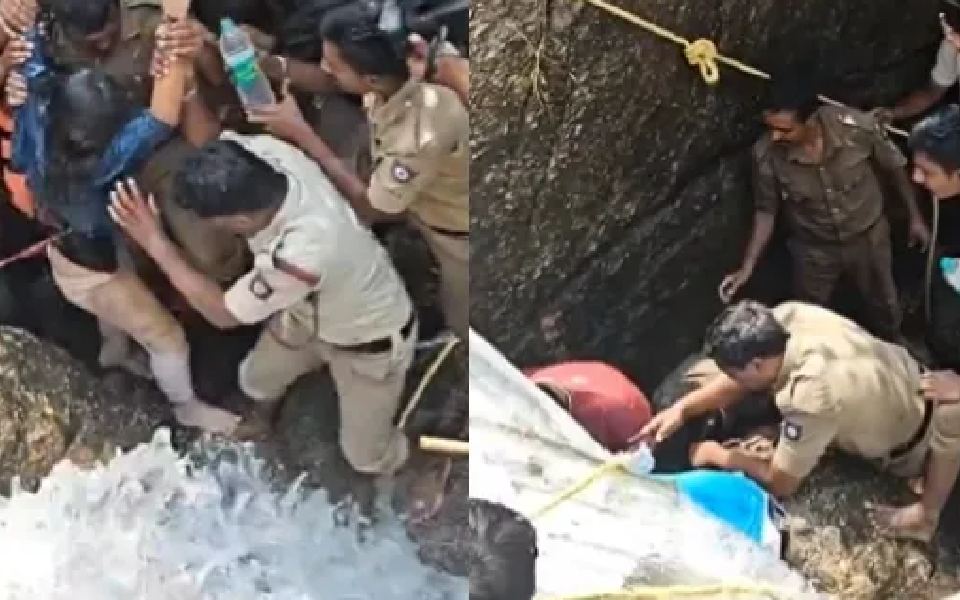 Tumakuru: Woman who slipped into gorge at waterfall rescued after 12-hour operation