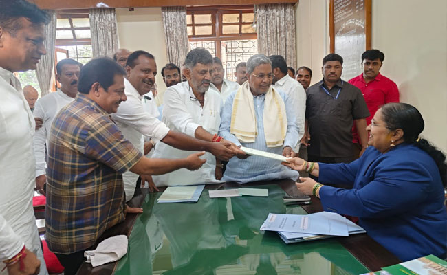 Congress leader U T Khader files nomination for Karnataka Assembly Speaker post