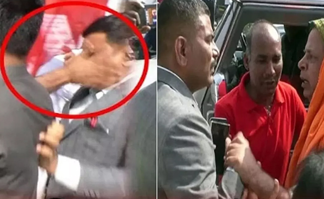 Seer slaps cop during protest in Vijayapura; Video goes viral