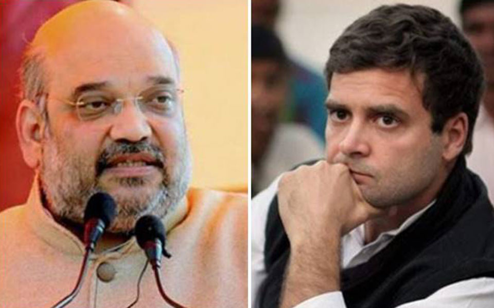 Shah hits out at Rahul for 'mockery of Constitution' comment