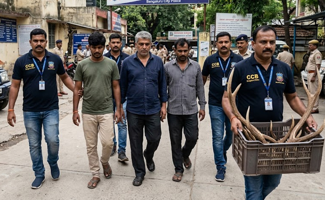 Three arrested in Bengaluru for alleged illegal sale of deer horns