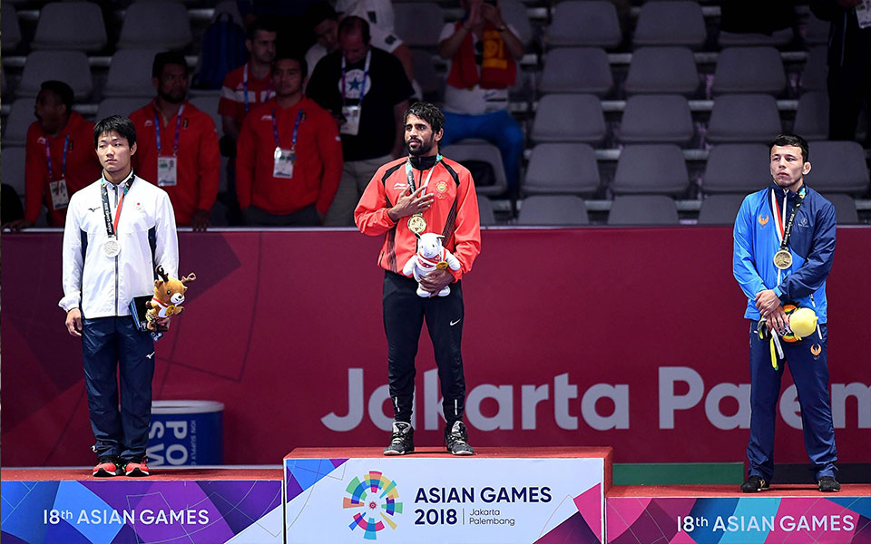 Wrestler Bajrang dedicates his Asiad gold to Vajpayee