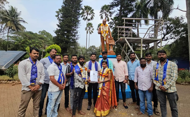 Couple in Belagavi facing opposition from family marries in front of Dr. Ambedkar’s statue
