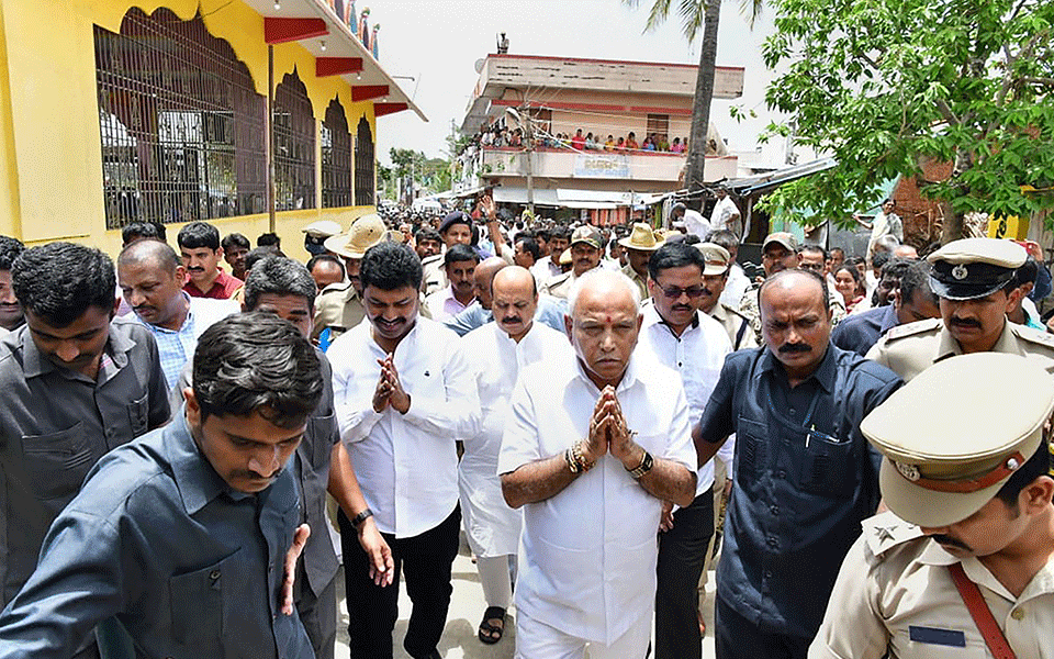 BS Yediyurappa visits his birthplace after assuming CM's office; seeks blessing from seer