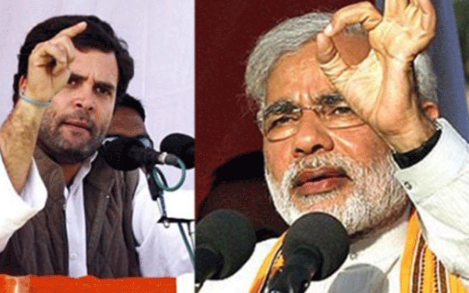 Modi dares Rahul to speak for 15 minutes without paper